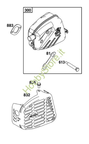 I - GRUPPO GAS DI SCARICO B&S - 10 €¦ 100602-0036-H5 brand Stihl